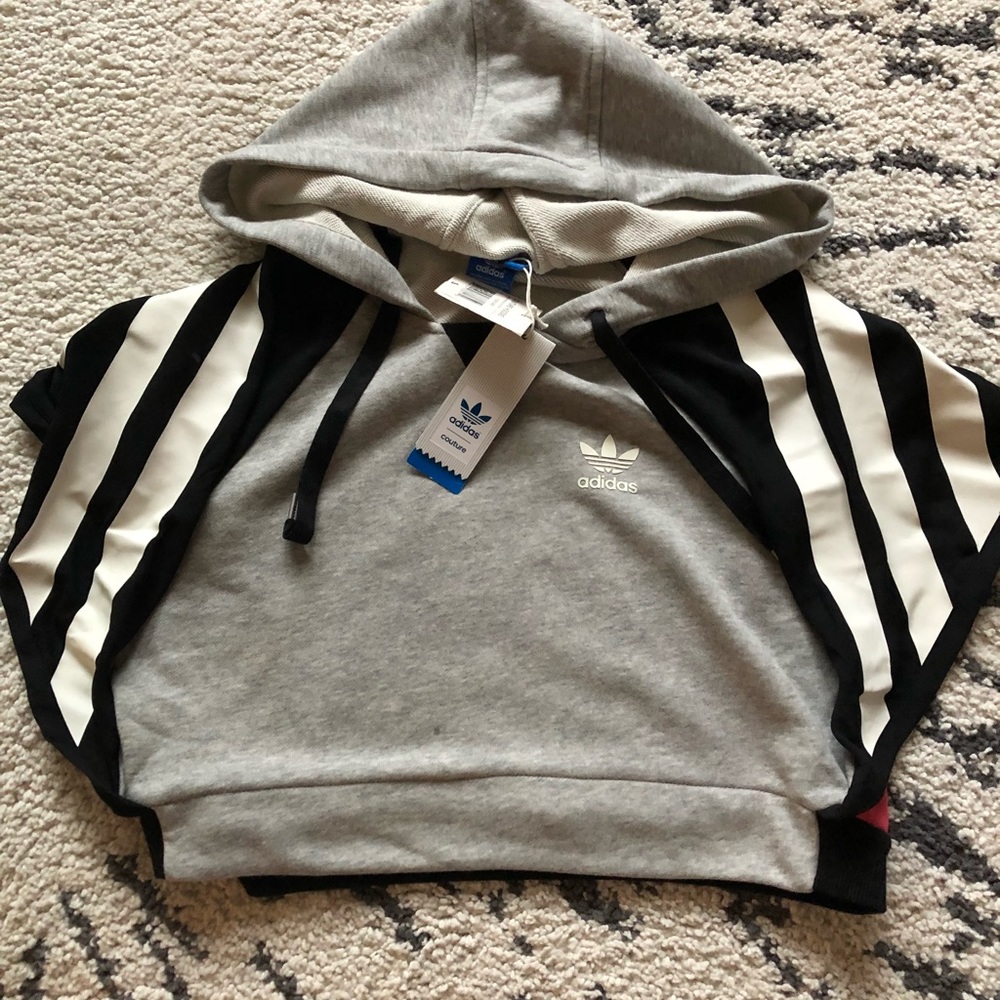 Adidas crop top hoodie